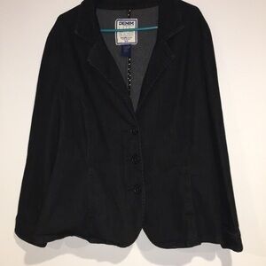 Avenue Black denim lite blazer SZ 22/24